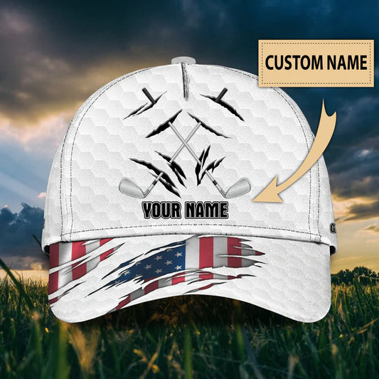 Maxcorners 3D Classic Cap Love Golf E Personalized Name Cap Golf LM0402