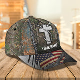 Maxcorners Hunting Fishing Cross American Personalized Cap