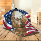 Maxcorners Deer Hunting American Flag Personalized Cap