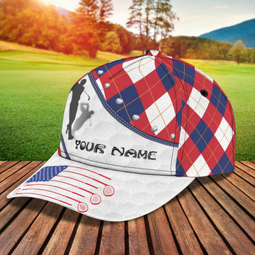 Maxcorners 3D Classic Cap Golf 2 Personalized Name Cap LM0402