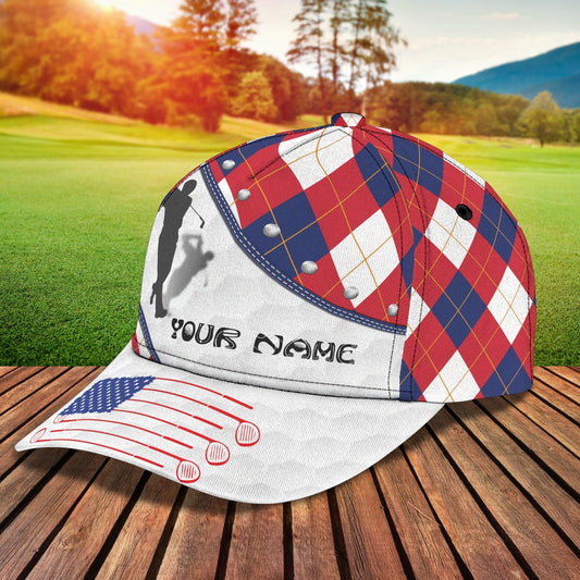 Maxcorners 3D Classic Cap Golf 2 Personalized Name Cap LM0402