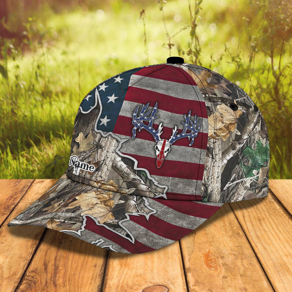 Maxcorners Deer Hunting America Classic Personalized Cap