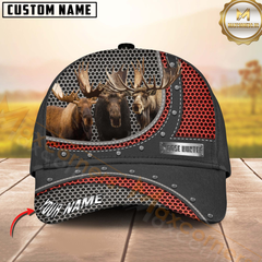 Maxcorners Hunting Style Metal Pattern Mesh Cap Personalized Name 3D Cap