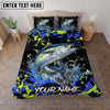 Maxcorners Fishing Bold Splatter Camo Personalized Name Unisex 3D Bedding Set