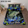 Maxcorners Fishing Bold Splatter Camo Personalized Name Unisex 3D Bedding Set