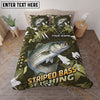 Maxcorners Fishing Outdoor Camo Personalized Name Unisex 3D Bedding Set