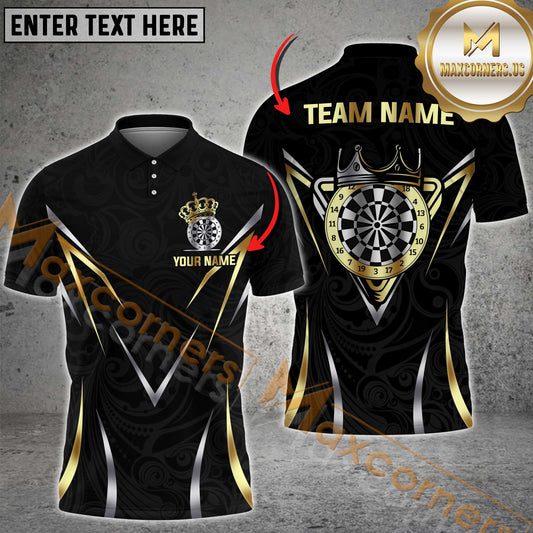 Maxcorners Darts Golden Multicolor Options Personalized Name, Team Name 3D Shirt (4 Colors)