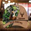 Max Corners Premium Art Deer Hunting Leather Camp Pattern 3D Multicolor Personalized Cap