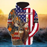 Maxcorners Custom Name Huntaholic Deer Hunting 3D All Over Printed Clothes