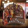Maxcorners Premium Heart Line Leather Pattern 3D Multicolor Personalized Cap