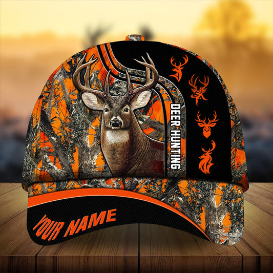 Maxcorners Premium Unique Hunting Deer Personalized Hats 3D Multicolored