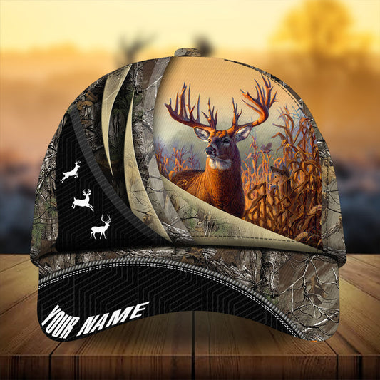 Maxcorners Premium Concept Sport Hunting Deer Personalized Hats 3D Multicolored