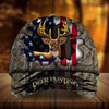 Maxcorners Eternity Cracked US Flag Deer Hunting Camo Pattern 3D Multicolor Personalized Cap