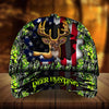 Maxcorners Eternity Cracked US Flag Deer Hunting Camo Pattern 3D Multicolor Personalized Cap