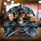 Maxcorners Premium Unique Pull Tear Deer Hunting Personalized Hats 3D Multicolored