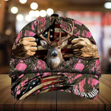 Maxcorners Premium Unique Pull Tear Deer Hunting Personalized Hats 3D Multicolored