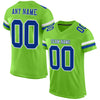 Maxcorners Custom Neon Green Royal-White Mesh Authentic Football Jersey LM2605