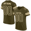 Maxcorners Custom Olive Olive-Cream Mesh Authentic Salute To Service Football Jersey LM2605