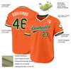 Maxcorners Custom Orange Green-White Authentic Throwback Baseball Jersey LM2605