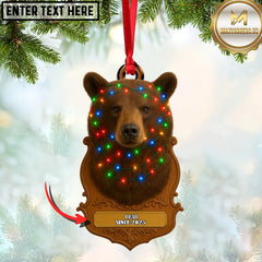 Maxcorners Personalized Trophy Big Game Hunting Christmas 3D Ornament, Custom Holiday Tree Decor, Perfect Gift for Hunter