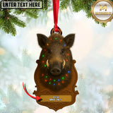 Maxcorners Personalized Trophy Big Game Hunting Christmas 3D Ornament, Custom Holiday Tree Decor, Perfect Gift for Hunter