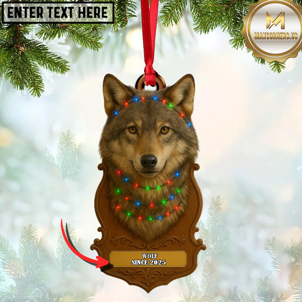 Maxcorners Personalized Trophy Big Game Hunting Christmas 3D Ornament, Custom Holiday Tree Decor, Perfect Gift for Hunter