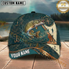 Maxcorners Compass and Contour Lines Design Custom Name Fishing Cap