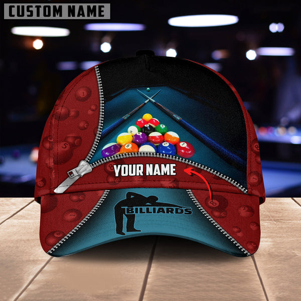 Maxcorners Billiard Lover Personalized Name 3D Over Printed Cap