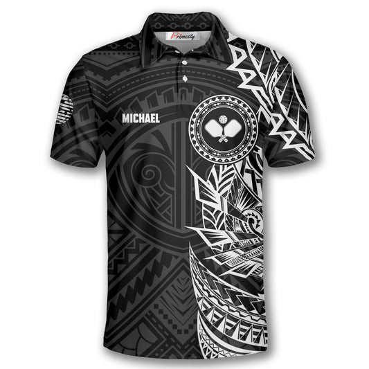 Max Corner Personalized Name and Team name BW Tribal Pickleball Shirts 3D Polo Shirt