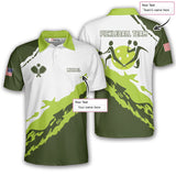 Max Corner Personalized Name and Team name Green Sport Jersey Style Pickleball 3D Polo Shirt