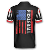 Max Corner Personalized Name and Team name American Flag Crown Emblem Custom Pickleball Shirts 3D Polo Shirt