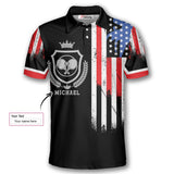 Max Corner Personalized Name and Team name American Flag Crown Emblem Custom Pickleball Shirts 3D Polo Shirt