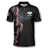 Max Corner Personalized Name and Team name Smoky US Flag Pickleball 3D Polo Shirt