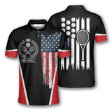 Maxcorners Tennis US Flag Emblem Custom Polo Tennis Shirts