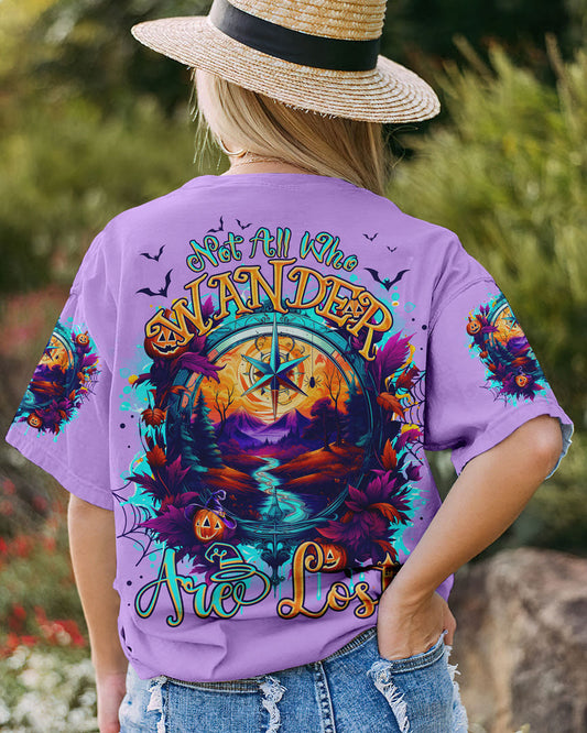 Maxcorners Not All Who Wander Are Lost Compass Halloween All Over Print LM2101