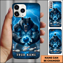 Maxcorners Thunder Bear Lightning Bowling Personalized 3D Phone Case