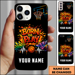 Maxcorners Basketball Born To Play Graffiti Personalized 3D Phone Case