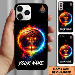 Maxcorners Basketball Fire Ice Energy Hoop Personalized 3D Phone Case