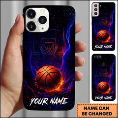 Maxcorners Basketball Dark Energy Glow Personalized 3D Phone Case