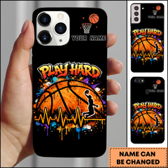Maxcorners Basketball Play Hard Dunk Silhouette Personalized 3D Phone Case