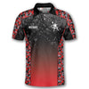 Max Corner Personalized Name and Team name Gradient Red Camouflage Pickleball 3D Polo Shirt