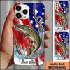 Maxcorners Fishing Phone Case American Flag Angler Design Custom Name Phone Case