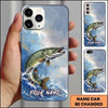 Maxcorners Fishing Phone Case Coastal Angler Artwork Custom Name Phone Case