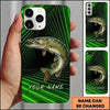 Maxcorners Fishing Phone Case Realistic Fish Artwork Custom Name Phone Case