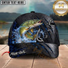 Maxcorners Ripped Metal Hook Design Custom Name Fishing Cap