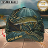 Maxcorners Golden Stream Flow Custom Name Fishing Cap