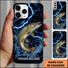 Maxcorners Dark Stormy Water Ripple Custom Name Fishing Phone Case