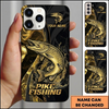 Maxcorners Luxury Gold Splash Custom Name Fishing Phone Case