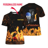 Maxcorners Pin Punisher Bowling 3D Custom Name Shirt