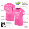 Maxcorners Custom Pink Pink-White Mesh Authentic Football Jersey LM2605